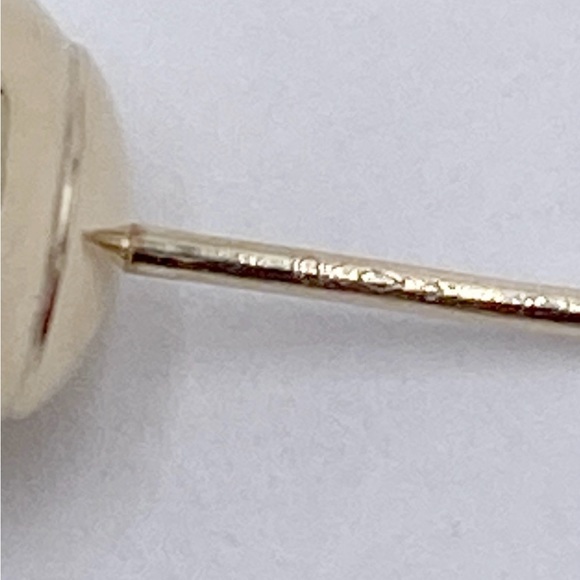 10K Yellow Gold Round Ball Stud Earrings - Picture 3 of 4